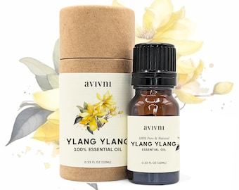 Ylang Ylang Essential Oil - 100% Pure & Natural, Best Cananga Odorata, Therapeutic Grade,  Benefits for Diffuser, Skin, Candles, Soap