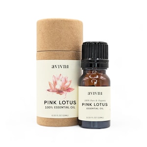 Organic Pink Lotus Essential Oil, Pure Nelumbo Nucifera Therapeutic Grade, Benefits for Hair, Skin, Candles, Soap, Diffuser