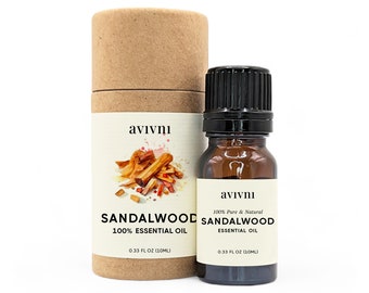 Sandalwood Essential Oil - Pure and Natural from India, Benefits for Diffuser, Skin, Candles, Soap, Perfumery