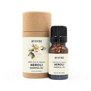 Pure Neroli Essential Oil, 100% Natural Organic, Therapeutic Grade, Best Citrus aurantium, Benefits for Diffuser, Skin, Candles, Soap