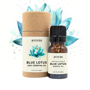 Blue Lotus Essential Oil, Pure Organic Therapeutic Grade, Nymphaea Caerulea, Benefits for Diffuser, Skin, Candles, Soap