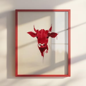 赤い墨のネズミの墨絵（日本画）｜デジタルウォールアート｜デジタル