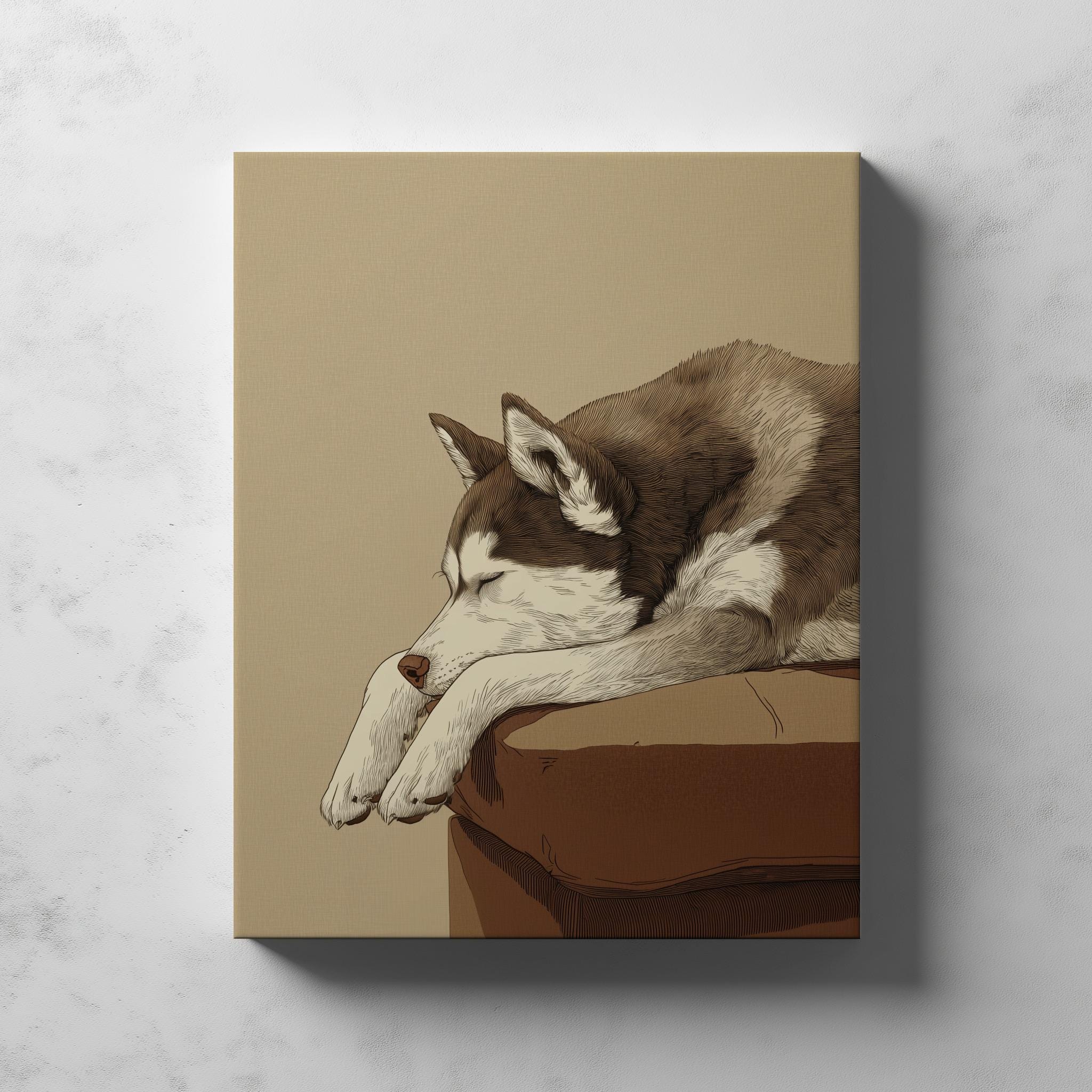真作保証 ハスキー犬の肖像画 油絵 F8 Valenzuela 真作保証 ハスキー犬