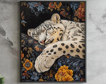 浮世絵の黒豹の日本の猫アート | トレンディなウォールアート