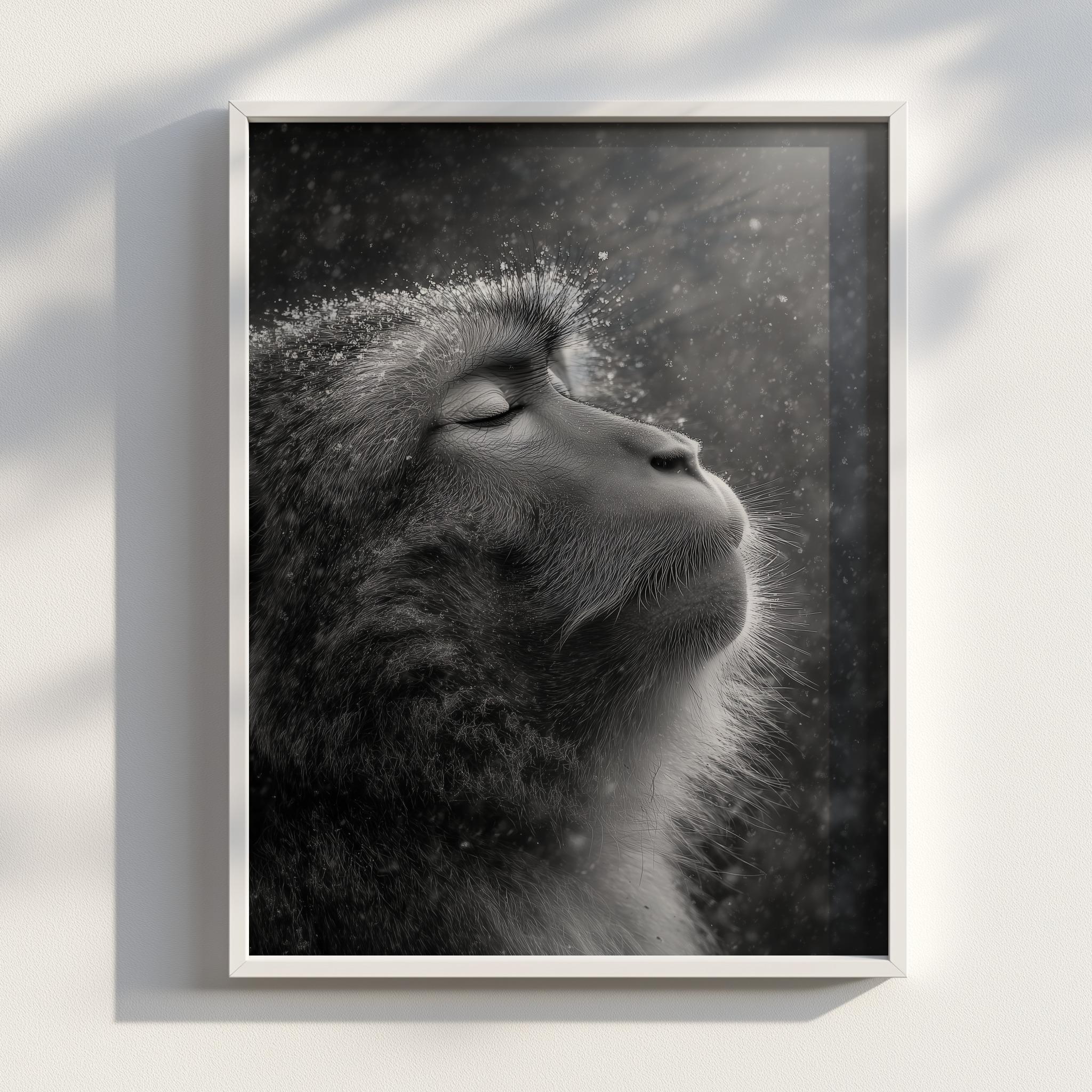Sylvanus De Singe Macaque Sur Un Arbre Avec Le Ciel Bleu à L'arrière-plan Photo stock - Image du