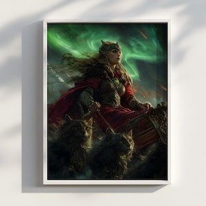 Freyja | Freya | Goddess of Love and Beauty | Norse God Art | Goddess Art | Mythology | Legend Art | Printable Wall Art | Digital Download