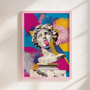 Aphrodite Pop Art : Bold Colors, | Coffee Wall Art | Trendy Wall