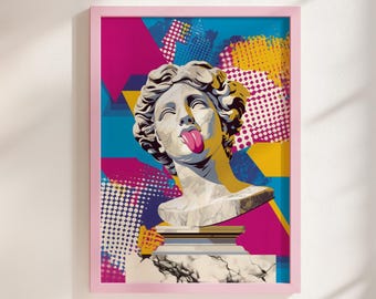 Aphrodite Pop Art : Bold Colors, | Coffee Wall Art | Trendy Wall