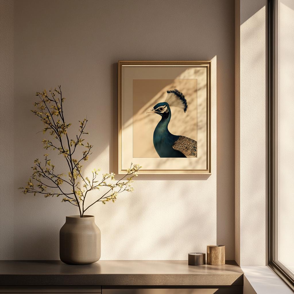 浮世絵の孔雀 日本の水墨画アート | 印刷可能なウォールアート