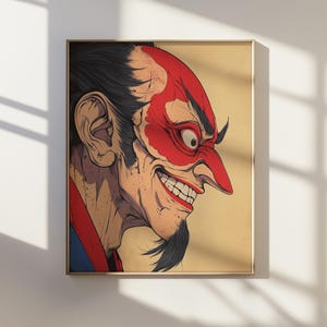 Tengu Ukiyo-e Digital Print: Japanese Yokai Art (Digital Download)