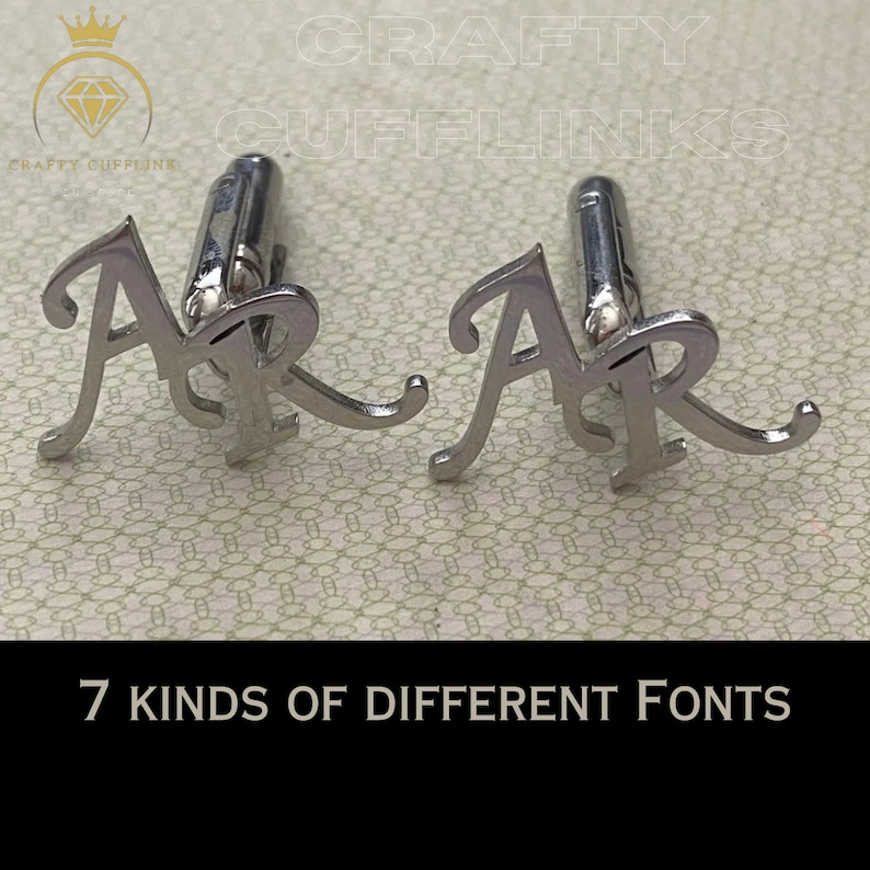 Personalized Name Cufflinks, Initial Cuff Links, Groomsmen Proposal, Letter Custom Cufflinks, Groomsmen Gifts, Gift For Him / Wedding gift. image 2