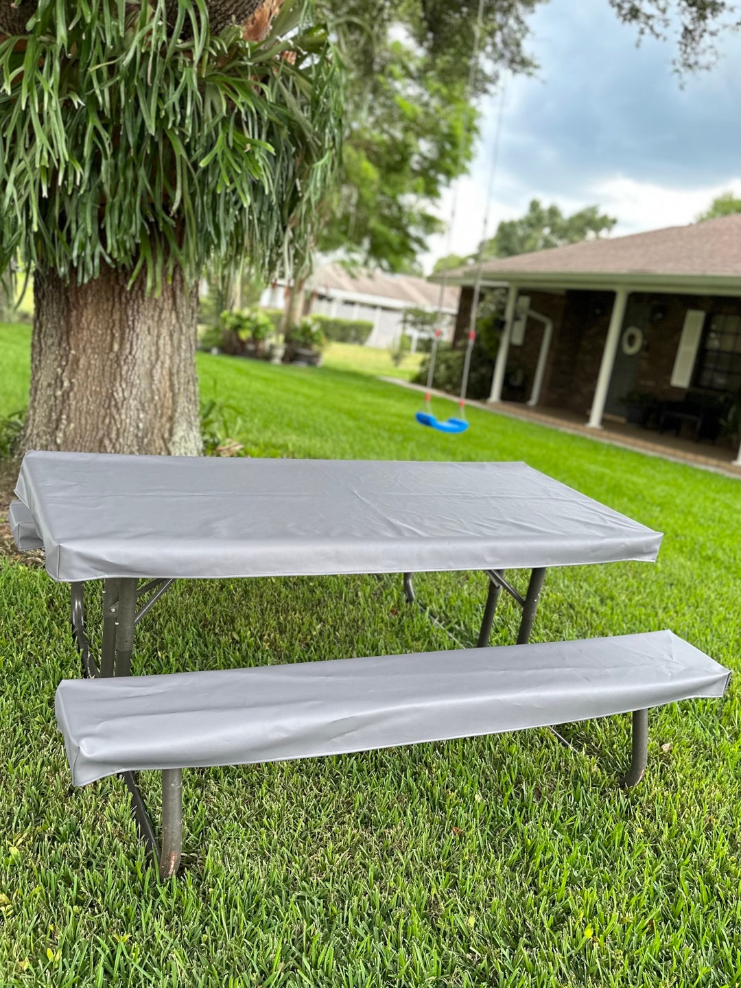 Fitted Vinyl Tablecloth 6ft Picnic Table/ Bench Cover Etsy
