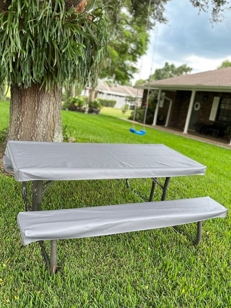 Fitted Vinyl Tablecloth 6ft Picnic Table/ Bench Cover Etsy