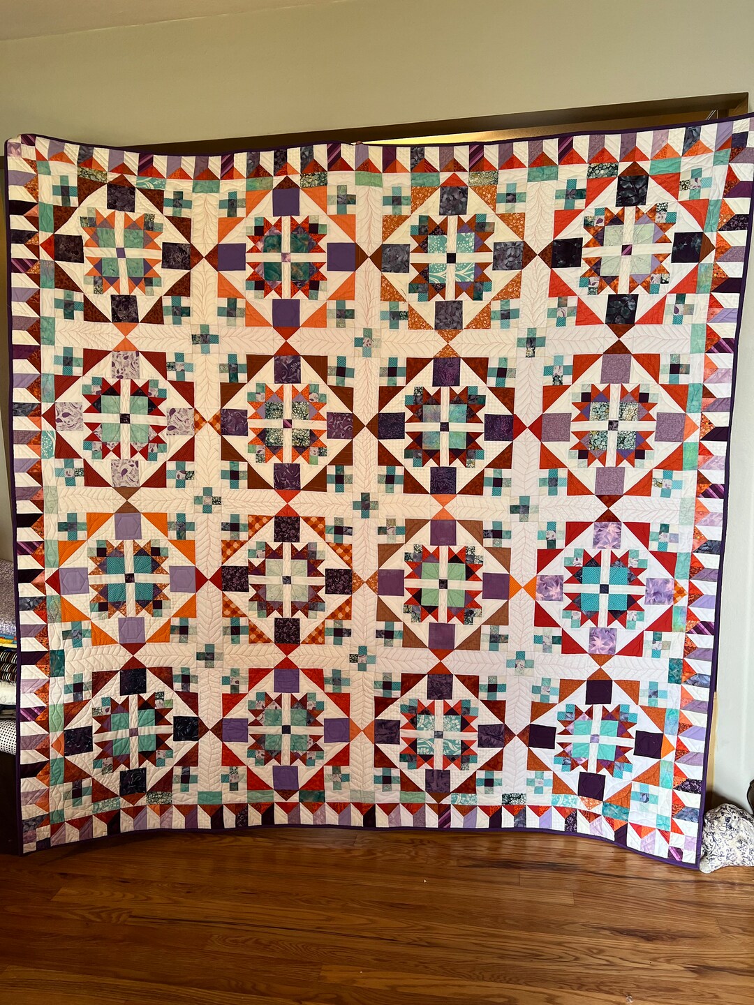 Chilhowie Mystery Quilt Traditional, Handmade Quilt Pattern by Bonnie Hunter Beautiful Colors