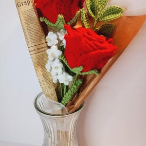 Crocheted Rose Bouquet