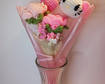 Ramo de Hello Kitty tejido a crochet