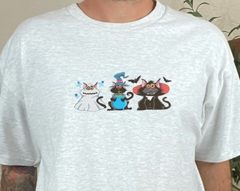 Cat Halloween Sweatshirt, Black Cat Sweatshirt, Cat Costume Shirt, Cats in Costume, Funny Halloween Cat Shirt, Cat Mom, Cat Dad Shirt