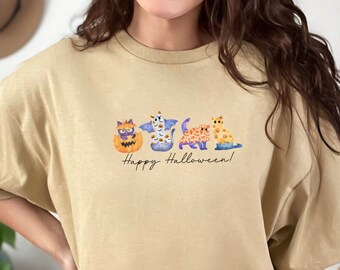 Happy Halloween Cat Costume Shirt, Cat shirt, Ghost Shirt, Halloween Shirt, Halloween Cat Shirt, Cat Lover Shirt, Spooky Season