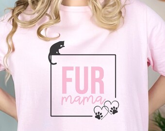 Cat Mom Shirt, Cute Cat Design, Mother's Day Gift, Cat Lover Gift, Birthday