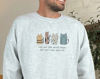 Cat Lover Sweatshirt, Cat Shirt, Gift for Cat Person, Cat Lady Gift, Birthday Gift, Cat Mom, Cat Dad