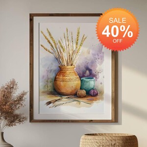 Malarstwo akwarelowe z ceramiką rdzennych Amerykanów: Sztuka plemion południowo-zachodnich (pobranie cyfrowe)