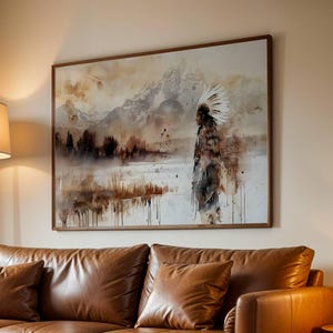 Native American Watercolor Painting: Southwest Tribal Art (Digital Download)