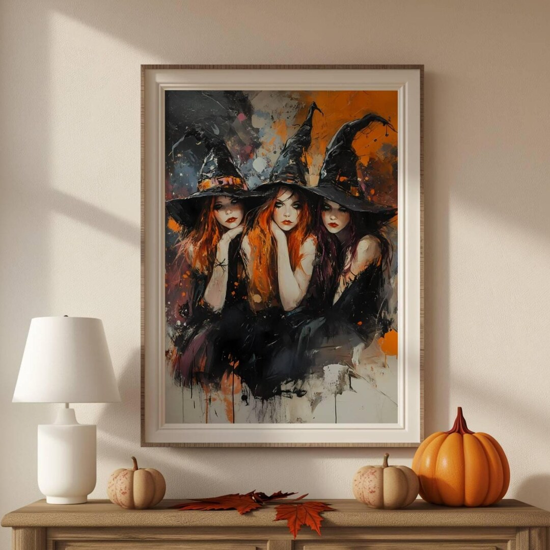 Witch Halloween Wall Art Printable Halloween Decor, Witchy Decor ...