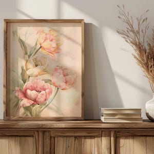 Tulip Watercolor Painting: Spring Floral Art Print (Instant Download)