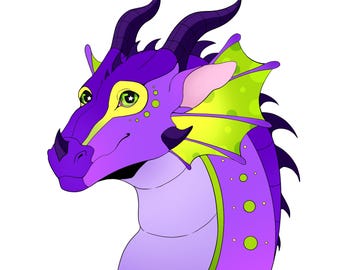 Dragon Fanart Commission (3/4 perspective Bust)