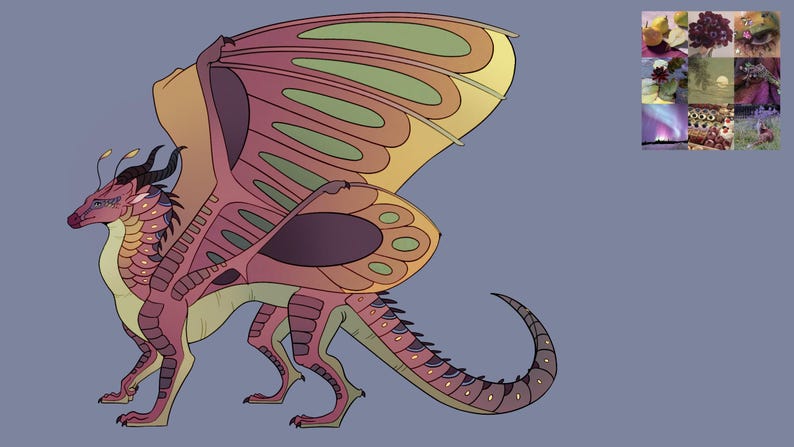 Fullbody Standing Reference Dragon Digital Art Commission image 1