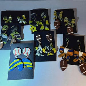 Sporty Poly Clay Earrings