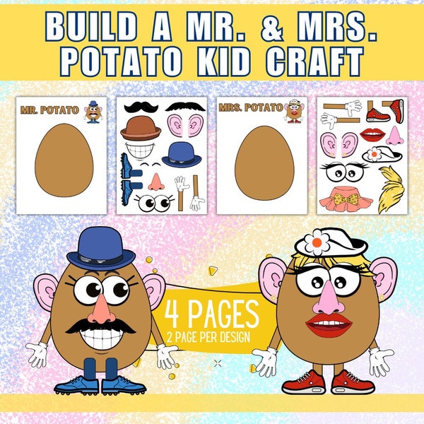 Build a Mr/Mrs Potato Head Printable Craft