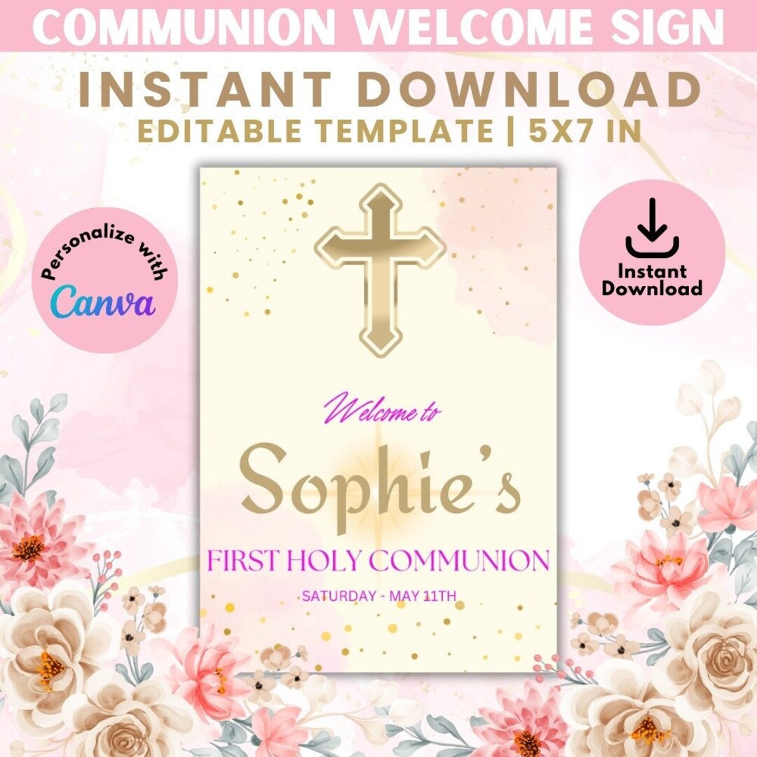 Communion Post Sign Communion Welcome Sign - Etsy