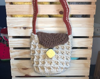 Breakfast Bag Crochet PATTERN; Waffle Purse; Crochet Bacon Bag