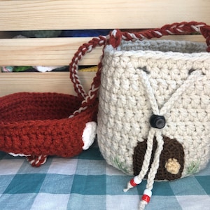 MOTIF de sac seau champignon au crochet Sac à champignons Sac à main Cottagecore à bandoulière image 4