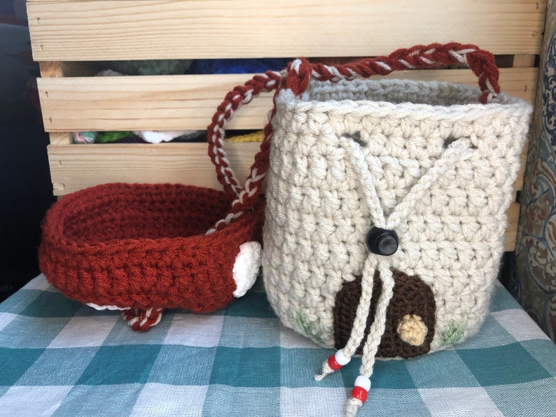 MOTIF de sac seau champignon au crochet Sac à champignons Sac à main Cottagecore à bandoulière image 4