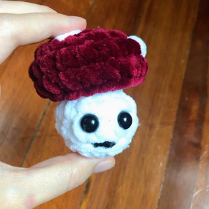 Mini svampplysch; Virkade svampar i sammet; Interaktiv Amigurumi-leksak