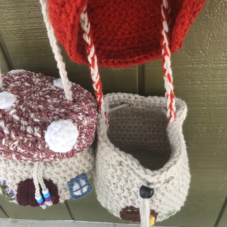 Mushroom Bucket Bag Crochet PATTERN Mushroom Bag Crossbody Cottagecore Purse zdjęcie 6