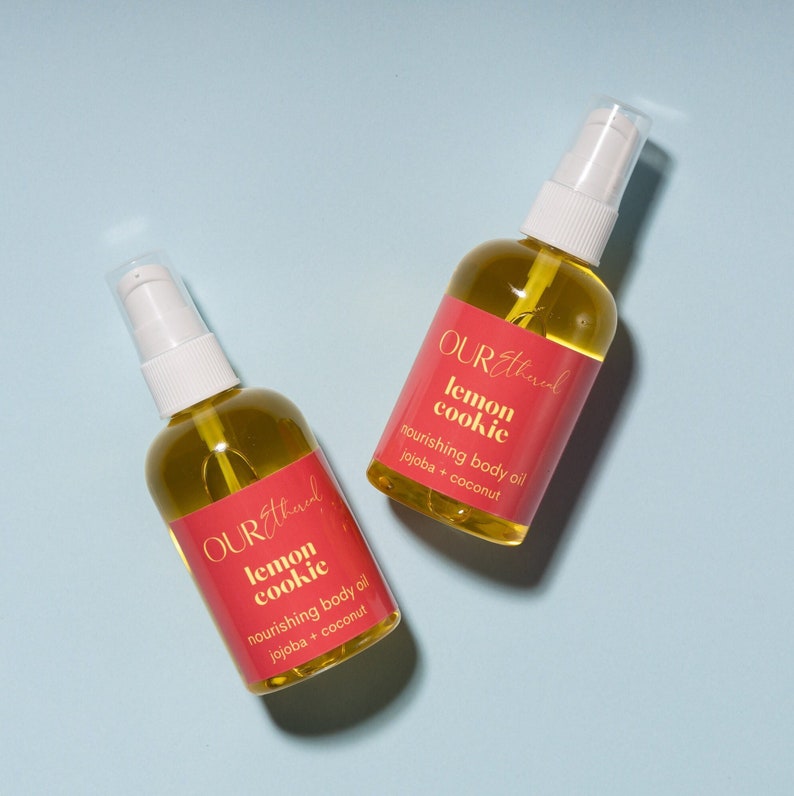 Lemon Cookie Nourishing Oil Handmade Blend of Hydrating Organic Body Oils with Nourishing and Hydrating Jojoba image 1