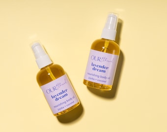 Lavender Dream Nourishing Oil - Handmade Blend of Hydrating Organic Body Oils with Nourishing and Hydrating Jojoba