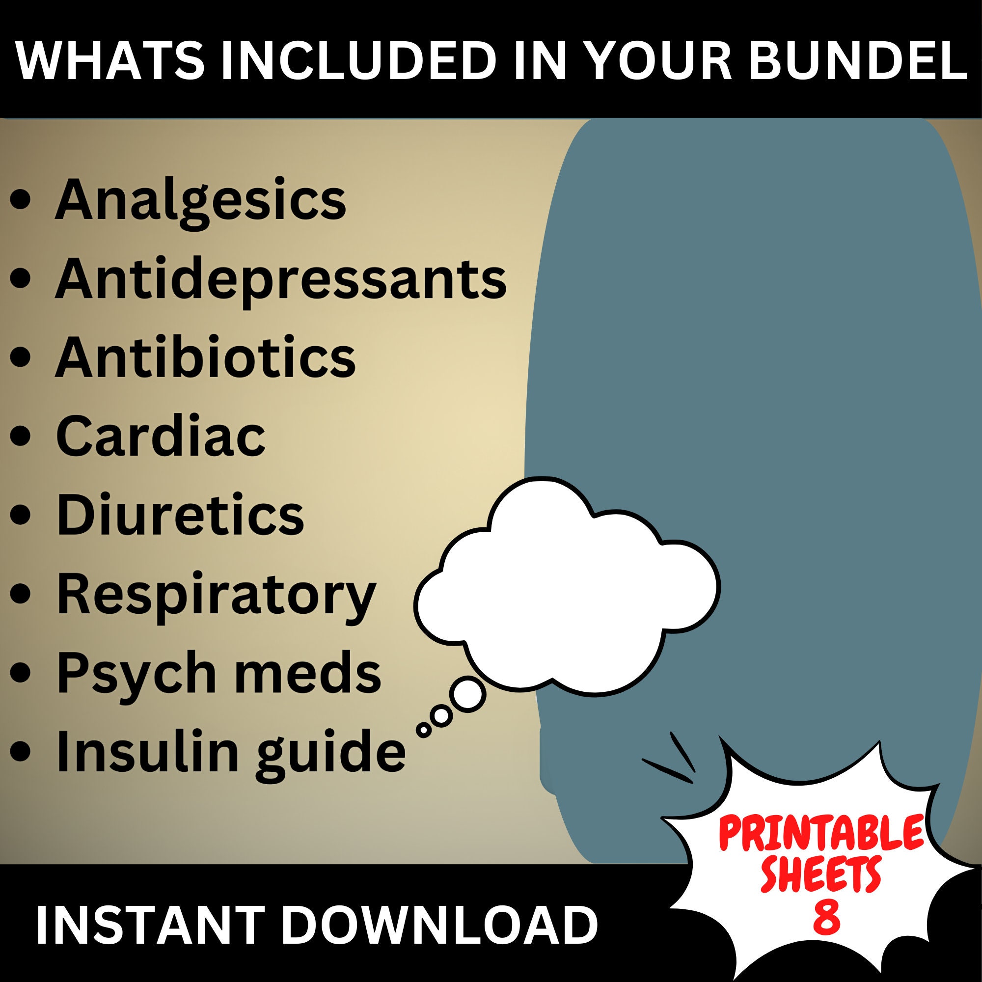 Cheat Sheet Bundle | 8 Pages | Nursing Notes | Digital Download ...