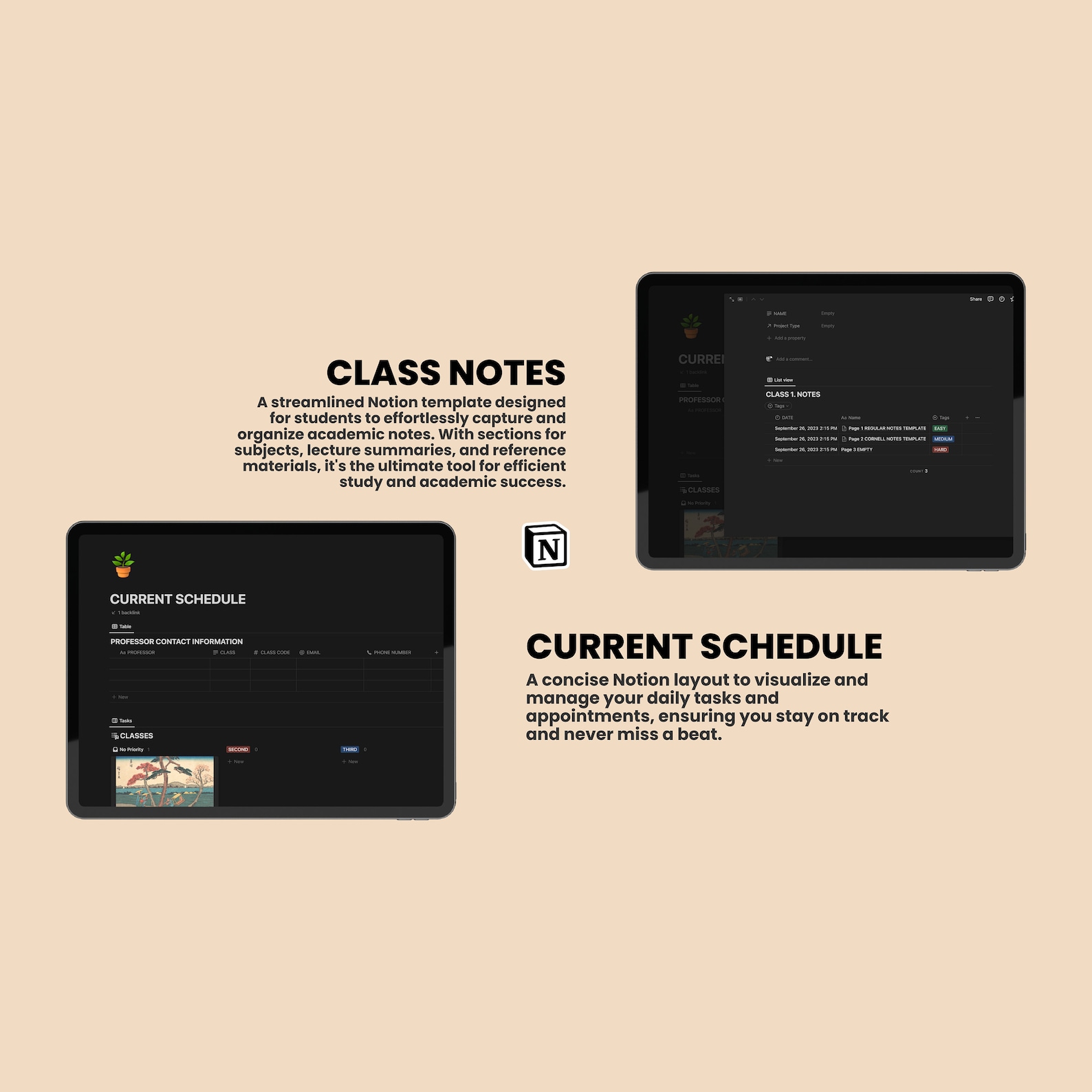 Notion Template Extended Student Planner Academic Planner Notion ...