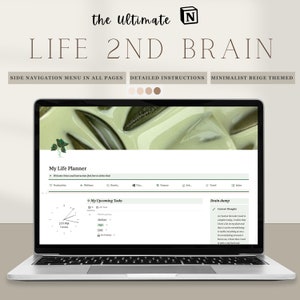 Notion Template Extended Life Planner All in One Template Notion Dashboard, Ultimate Notion Calendar ADHD Personal Planner Minimal Aesthetic