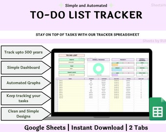To Do List Template,To Do List Google Sheets Spreadsheet,Digital Task Tracker,Task Planner Spreadsheet,productivity planner,daily to do list