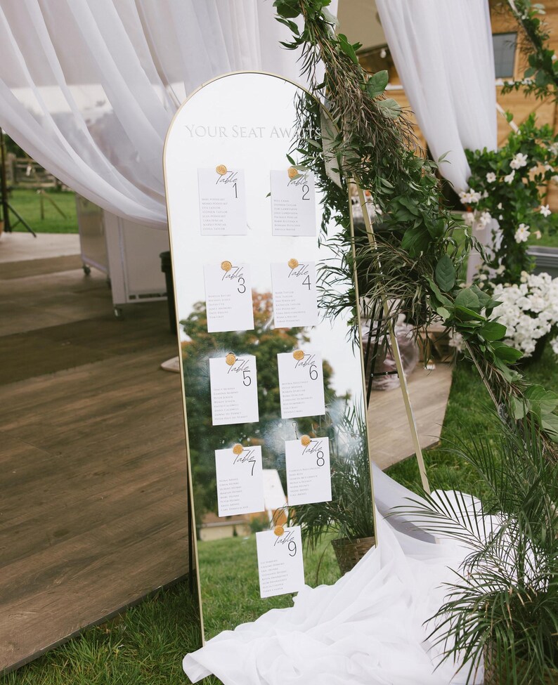 Editable Wedding Seating Chart Template – Minimalist Canva Sign ...