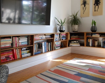 Midcentury Style Floating Shelf Woodworking plans DIY