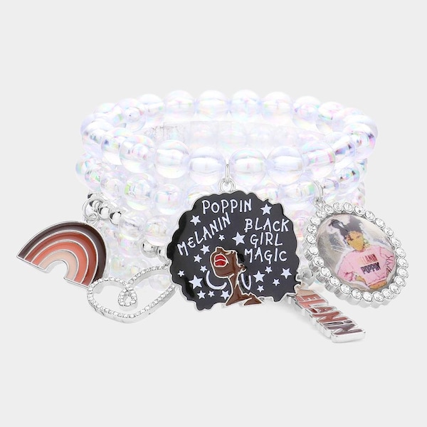 Black Girl Magic Bettelarmband-Set