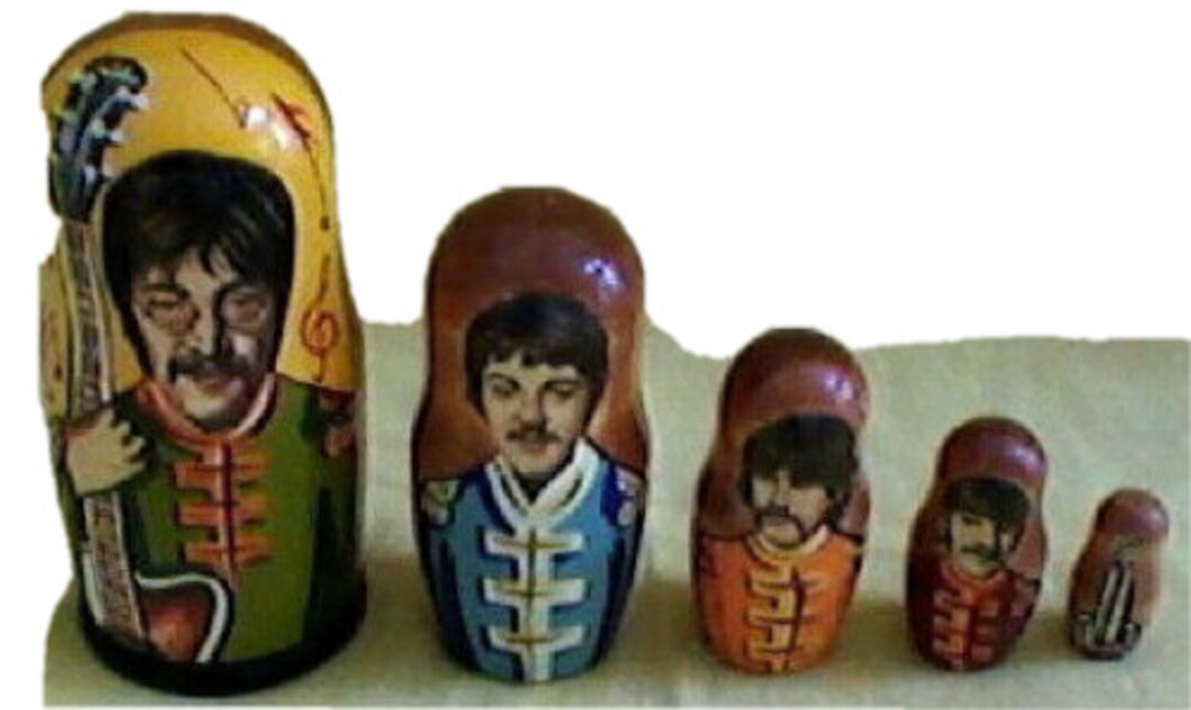 Sgt. Pepper Beatles Nesting Doll 5pieces Set/wood/4.5 Etsy