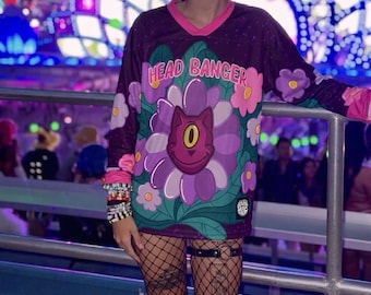 Headbangers Need Space – EDM Hockey Jersey