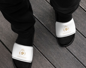 Lion of Judah Men’s (white/Gold) slides